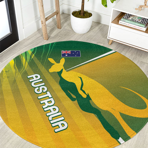 Australia Rugby Rivals Round Carpet Modern Motif