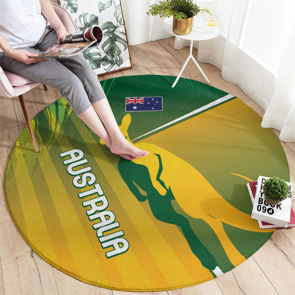Australia Rugby Rivals Round Carpet Modern Motif