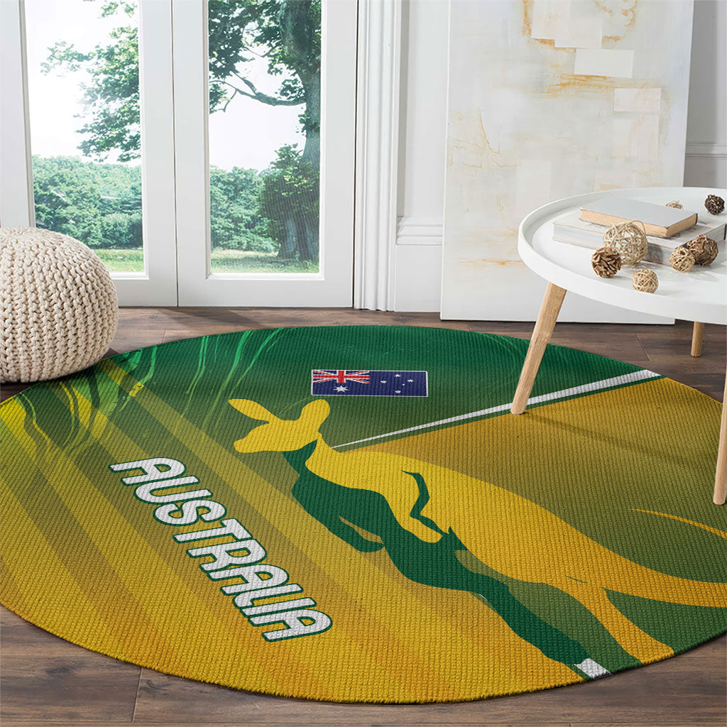 Australia Rugby Rivals Round Carpet Modern Motif