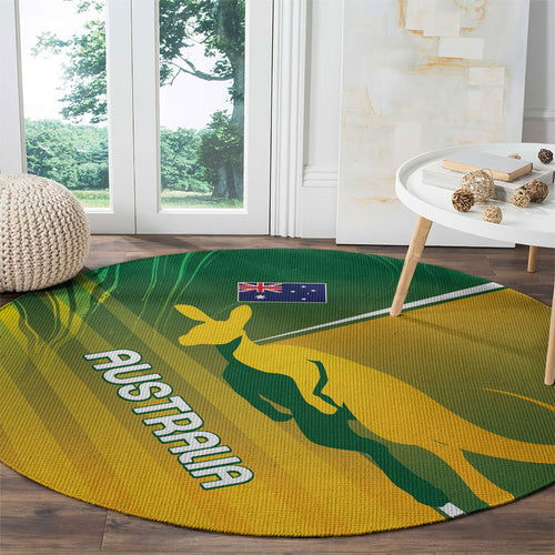 Australia Rugby Rivals Round Carpet Modern Motif