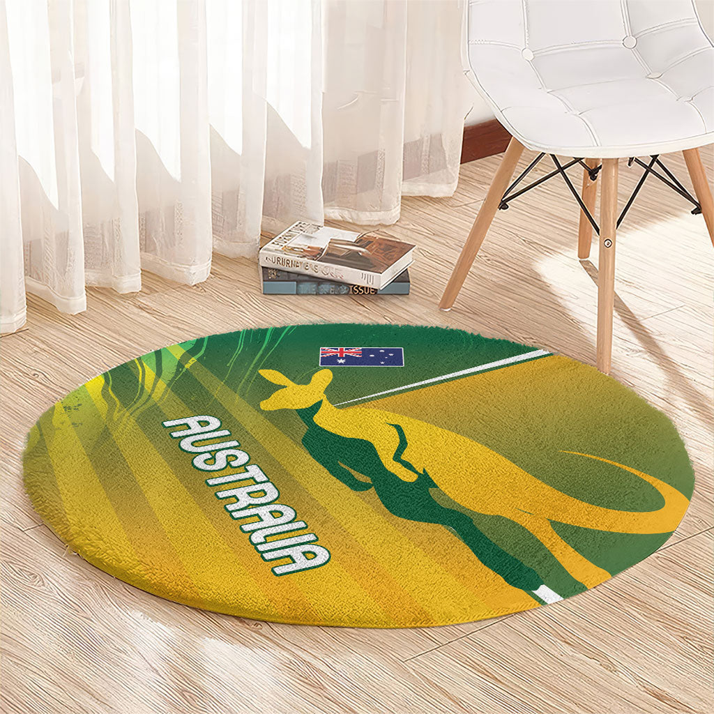 Australia Rugby Rivals Round Carpet Modern Motif