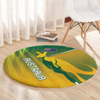 Australia Rugby Rivals Round Carpet Modern Motif