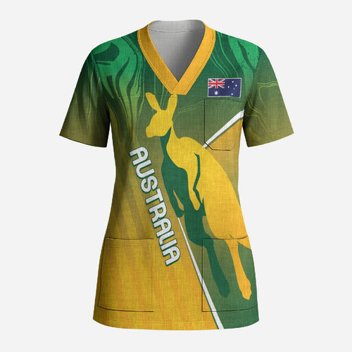 Australia Rugby Rivals Personalised Scrub Top Modern Motif