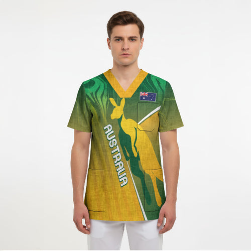 Australia Rugby Rivals Personalised Scrub Top Modern Motif