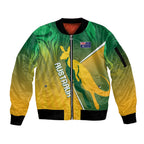 Australia Rugby Rivals Personalised Sleeve Zip Bomber Jacket Modern Motif