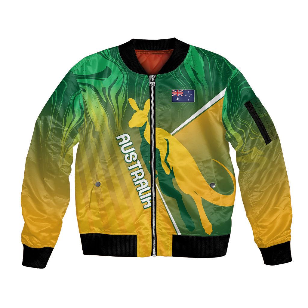 Australia Rugby Rivals Personalised Sleeve Zip Bomber Jacket Modern Motif