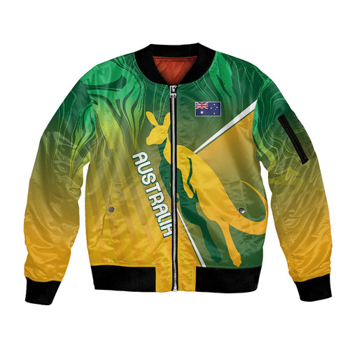 Australia Rugby Rivals Personalised Sleeve Zip Bomber Jacket Modern Motif