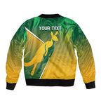 Australia Rugby Rivals Personalised Sleeve Zip Bomber Jacket Modern Motif