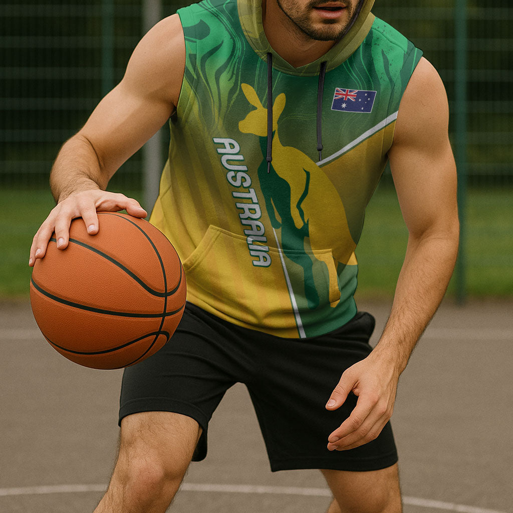 Australia Rugby Rivals Personalised Sleeveless Hoodie Modern Motif