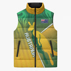 Australia Rugby Rivals Personalised Sleeveless Puffer Jacket Modern Motif