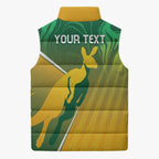Australia Rugby Rivals Personalised Sleeveless Puffer Jacket Modern Motif