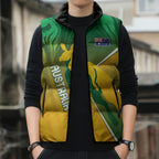Australia Rugby Rivals Personalised Sleeveless Puffer Jacket Modern Motif