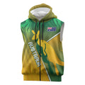 Australia Rugby Rivals Personalised Sleeveless Zip Hoodie Modern Motif