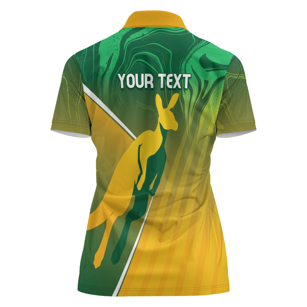 Australia Rugby Rivals Personalised Women Polo Shirt Modern Motif