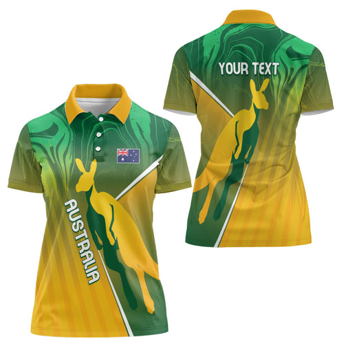 Australia Rugby Rivals Personalised Women Polo Shirt Modern Motif
