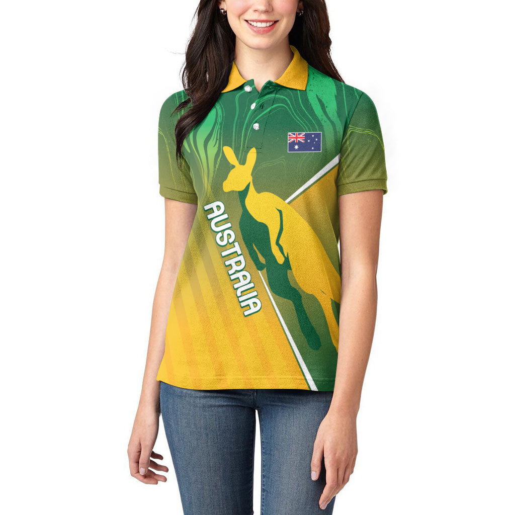 Australia Rugby Rivals Personalised Women Polo Shirt Modern Motif