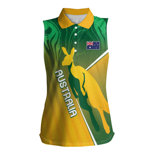 Australia Rugby Rivals Personalised Women Sleeveless Polo Shirt Modern Motif