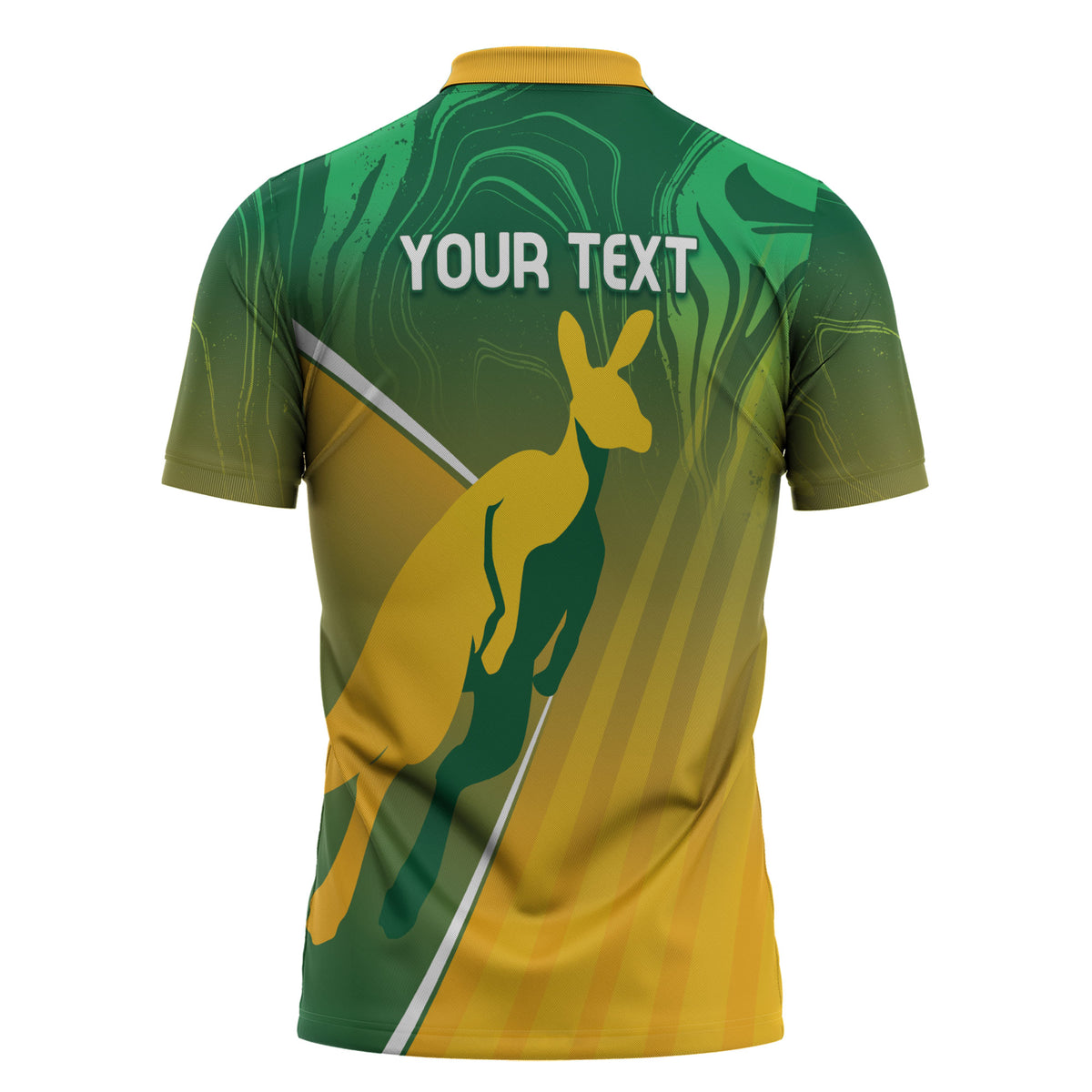 Australia Rugby Rivals Personalised Zipper Polo Shirt Modern Motif