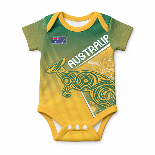 Australia Indigenous Personalised Wallabies Baby Onesie Rugby Rivals
