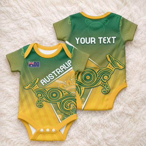 Australia Indigenous Personalised Wallabies Baby Onesie Rugby Rivals