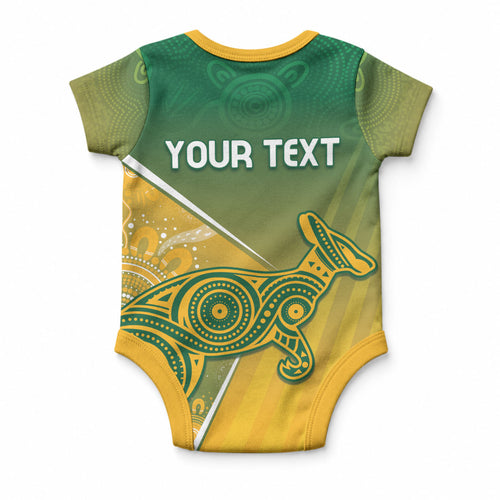 Australia Indigenous Personalised Wallabies Baby Onesie Rugby Rivals