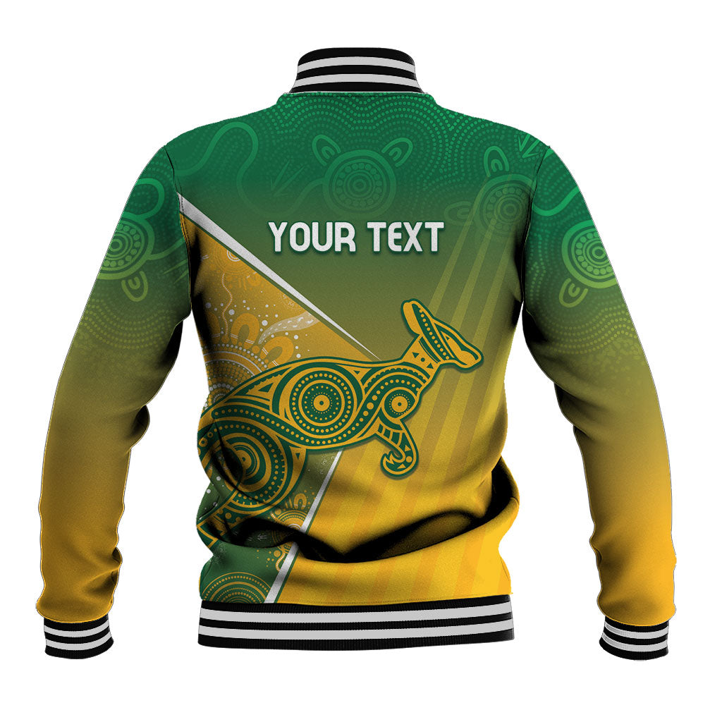 Australia Indigenous Personalised Wallabies Baseball Jacket Rugby Rivals