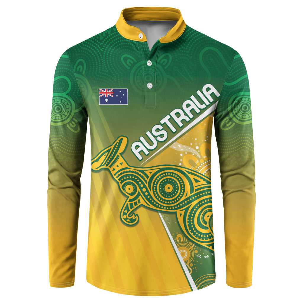 Australia Indigenous Personalised Wallabies Button Sweatshirt Rugby Rivals