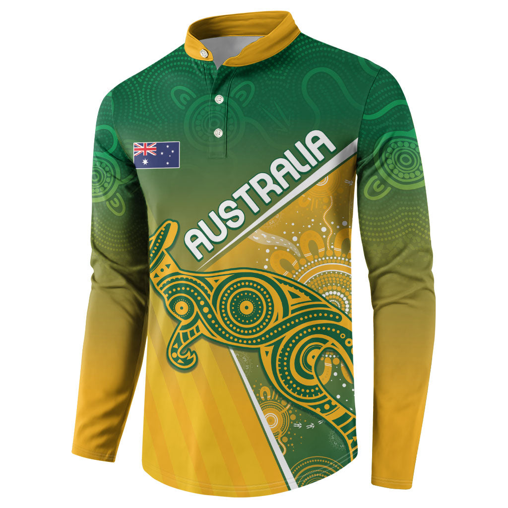 Australia Indigenous Personalised Wallabies Button Sweatshirt Rugby Rivals