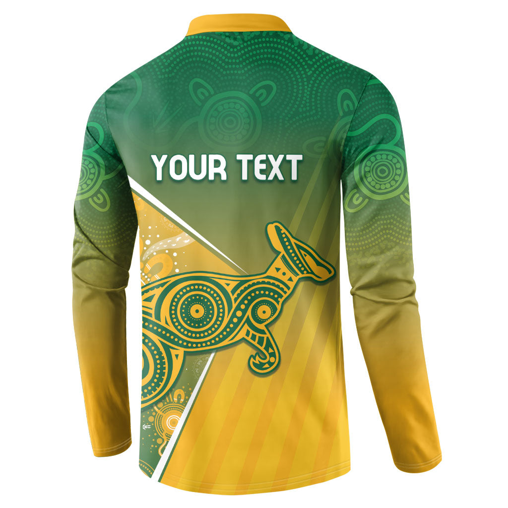 Australia Indigenous Personalised Wallabies Button Sweatshirt Rugby Rivals
