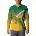 Australia Indigenous Personalised Wallabies Button Sweatshirt Rugby Rivals