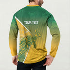 Australia Indigenous Personalised Wallabies Button Sweatshirt Rugby Rivals