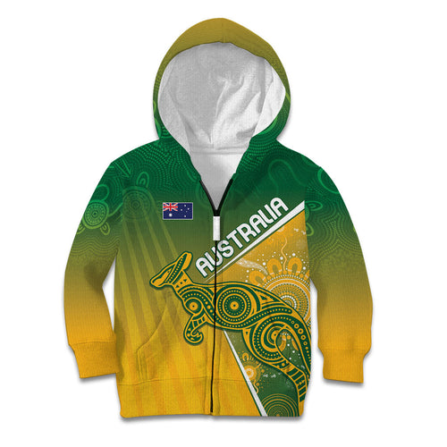 Australia Indigenous Personalised Wallabies Kid Hoodie Rugby Rivals