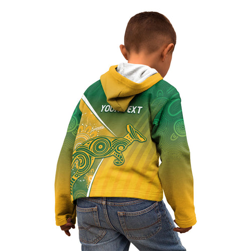 Australia Indigenous Personalised Wallabies Kid Hoodie Rugby Rivals