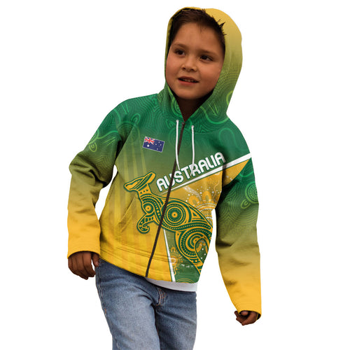 Australia Indigenous Personalised Wallabies Kid Hoodie Rugby Rivals