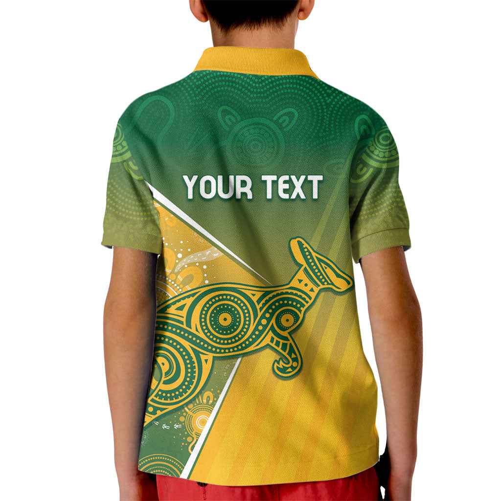 Australia Indigenous Personalised Wallabies Kid Polo Shirt Rugby Rivals