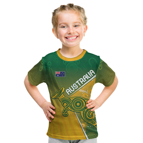 Australia Indigenous Personalised Wallabies Kid T Shirt Rugby Rivals