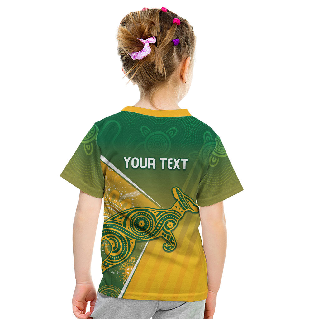 Australia Indigenous Personalised Wallabies Kid T Shirt Rugby Rivals