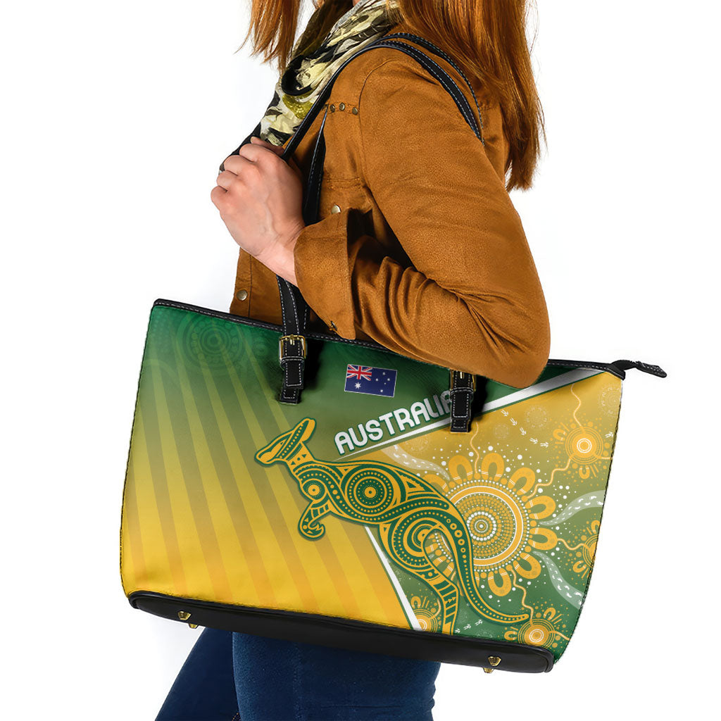 Australia Indigenous Wallabies Leather Tote Bag Rugby Rivals