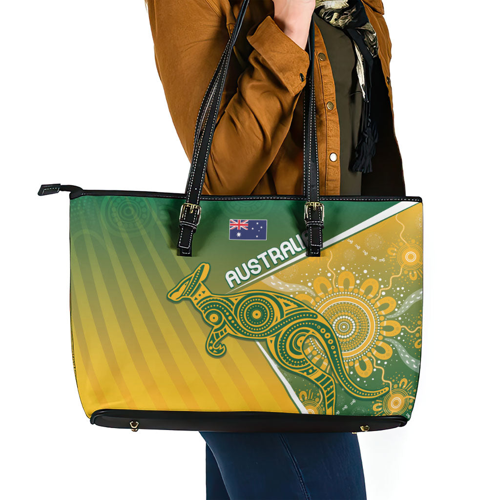 Australia Indigenous Wallabies Leather Tote Bag Rugby Rivals