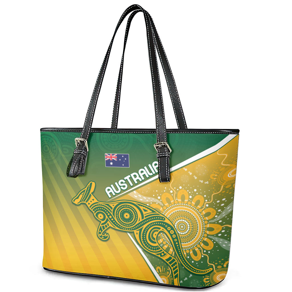 Australia Indigenous Wallabies Leather Tote Bag Rugby Rivals