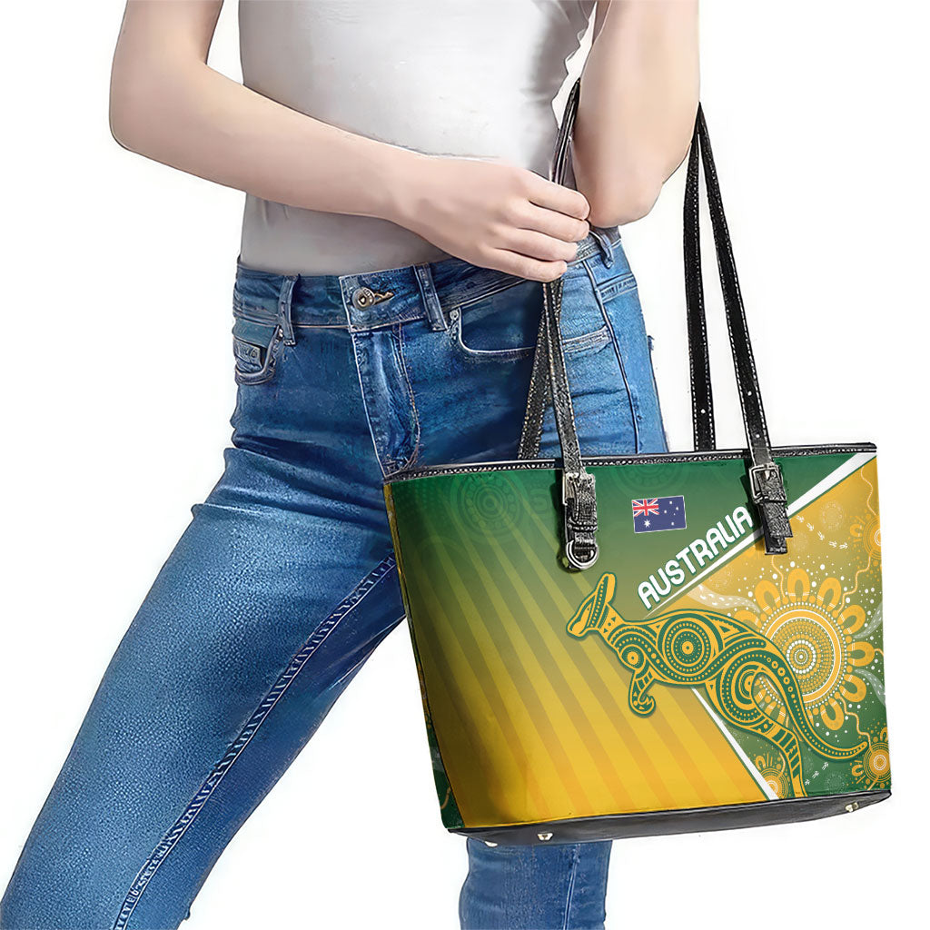 Australia Indigenous Wallabies Leather Tote Bag Rugby Rivals