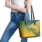 Australia Indigenous Wallabies Leather Tote Bag Rugby Rivals