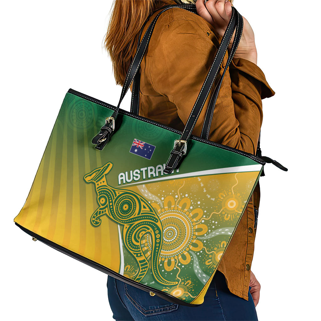 Australia Indigenous Wallabies Leather Tote Bag Rugby Rivals