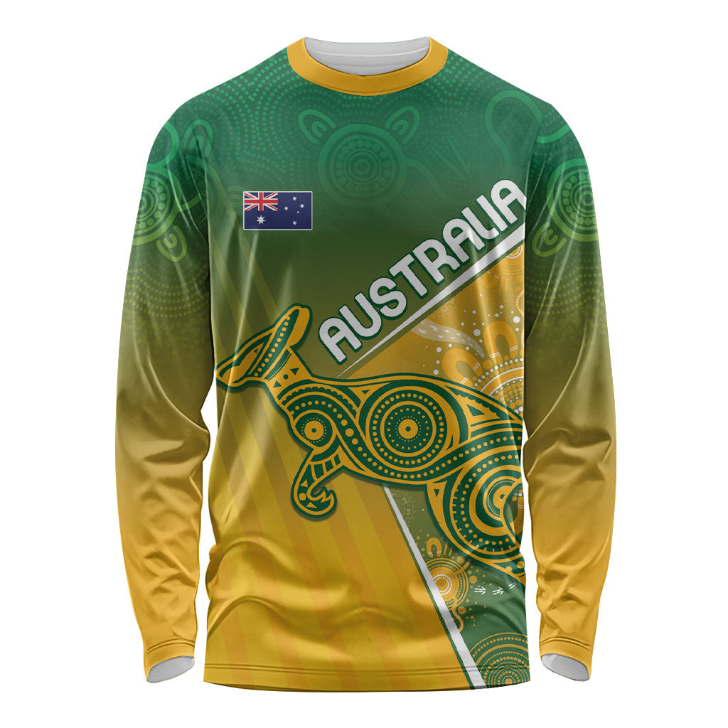 Australia Indigenous Personalised Wallabies Long Sleeve Shirt Rugby Rivals