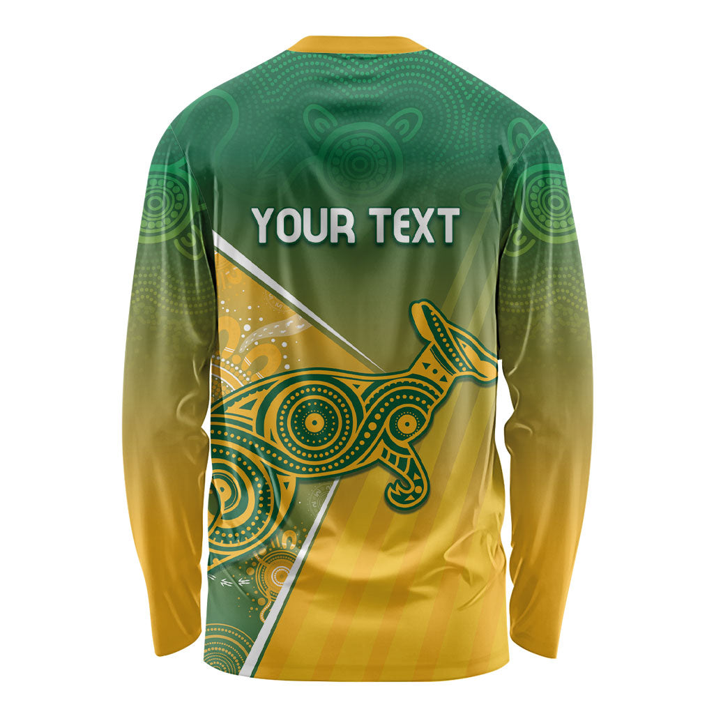 Australia Indigenous Personalised Wallabies Long Sleeve Shirt Rugby Rivals