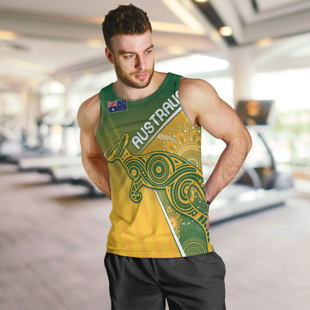 Australia Indigenous Personalised Wallabies Men Tank Top Rugby Rivals