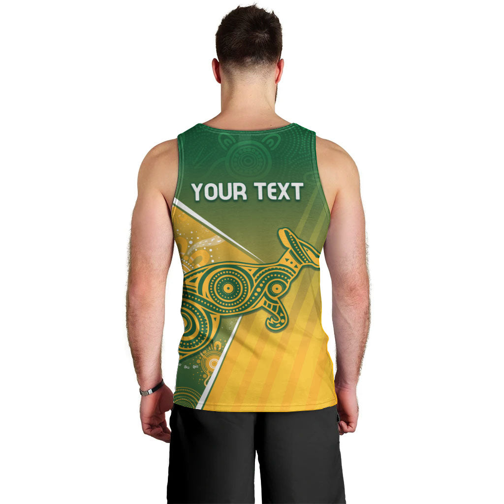 Australia Indigenous Personalised Wallabies Men Tank Top Rugby Rivals