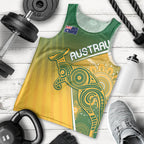 Australia Indigenous Personalised Wallabies Men Tank Top Rugby Rivals