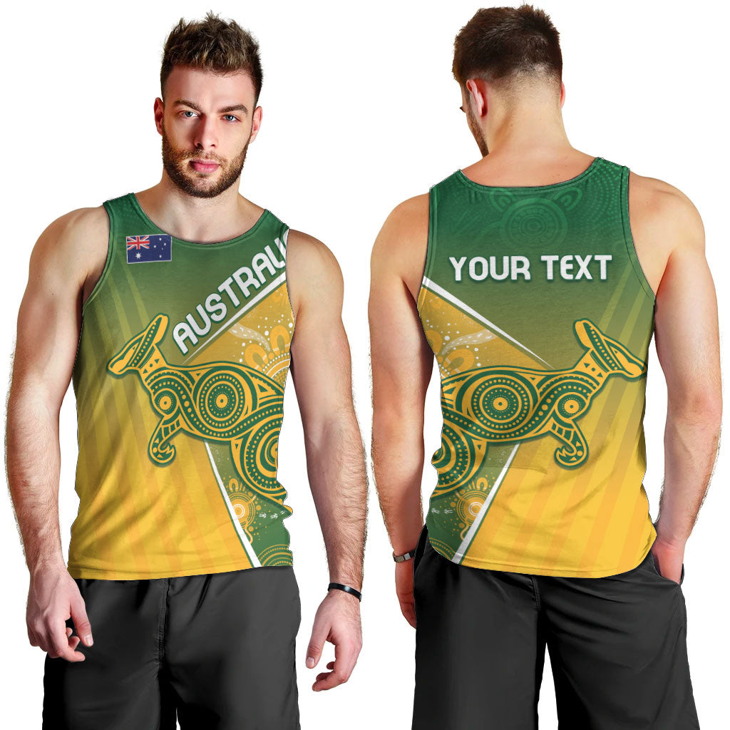Australia Indigenous Personalised Wallabies Men Tank Top Rugby Rivals