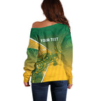 Australia Indigenous Personalised Wallabies Off Shoulder Sweater Rugby Rivals